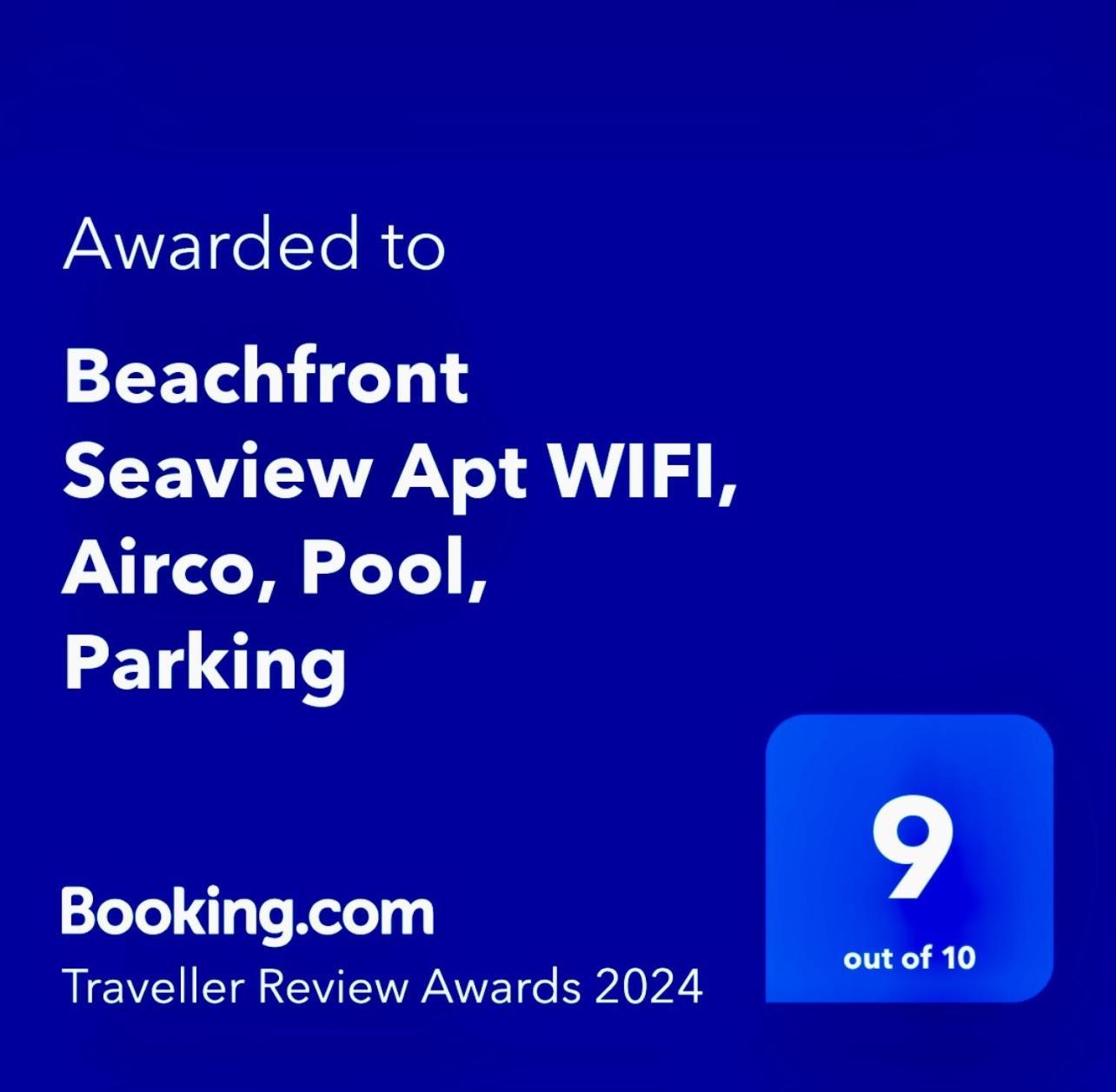 Beachfront Seaview Litoralmar Apt, Fast Wifi, Airco, Pool, Private Parking Apartment *